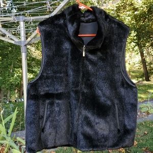 Reversible faux fur vest